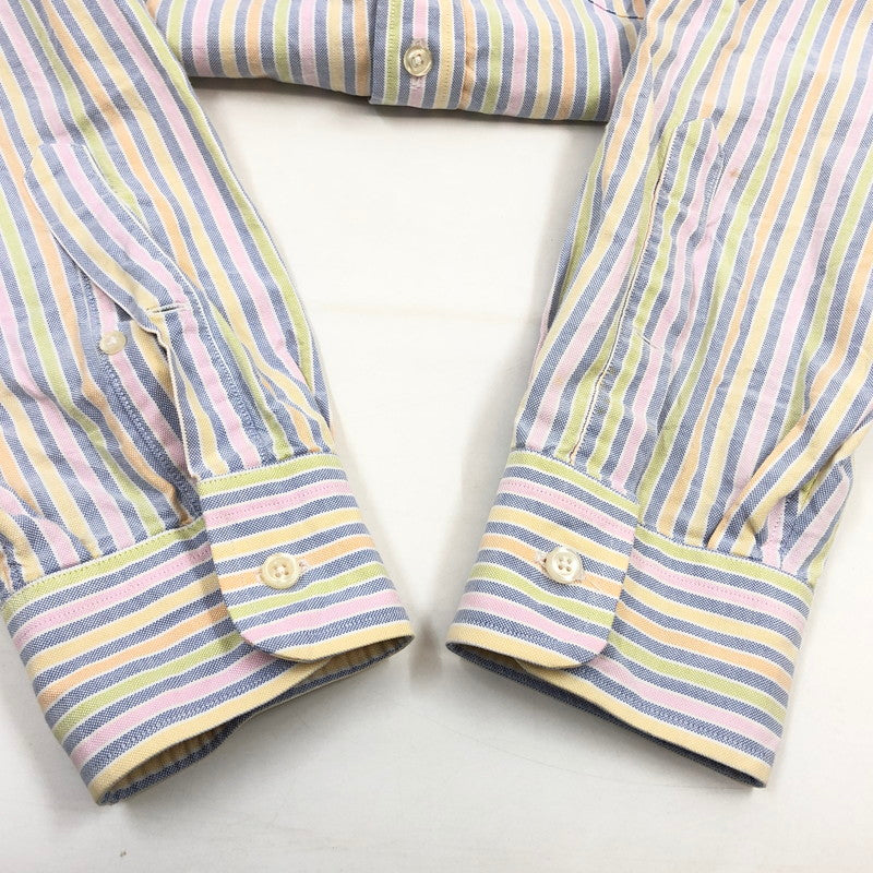 【中古品】【メンズ】 LANDS END ランズエンド L/S BD STRIPE SHIRT 長袖 ボタンダウン ストライプシャツ カジュアルシャツ トップス 146-260502-hn-09-fur サイズ：36 カラー：マルチカラー 万代Net店