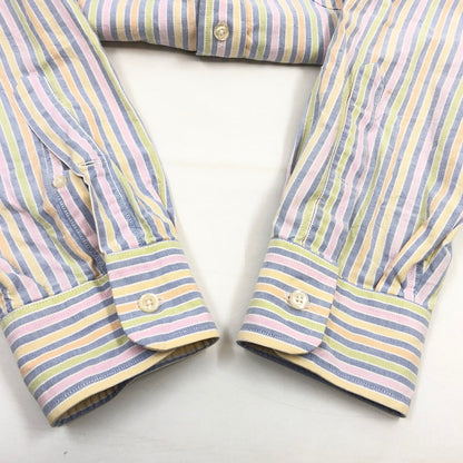 【中古品】【メンズ】 LANDS END ランズエンド L/S BD STRIPE SHIRT 長袖 ボタンダウン ストライプシャツ カジュアルシャツ トップス 146-260502-hn-09-fur サイズ：36 カラー：マルチカラー 万代Net店