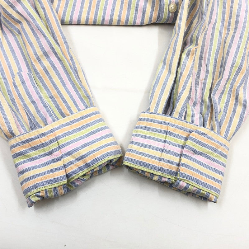 【中古品】【メンズ】 LANDS END ランズエンド L/S BD STRIPE SHIRT 長袖 ボタンダウン ストライプシャツ カジュアルシャツ トップス 146-260502-hn-09-fur サイズ：36 カラー：マルチカラー 万代Net店