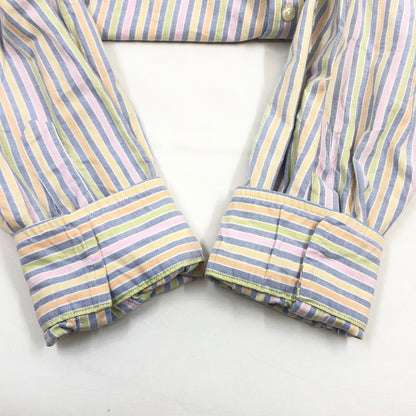 【中古品】【メンズ】 LANDS END ランズエンド L/S BD STRIPE SHIRT 長袖 ボタンダウン ストライプシャツ カジュアルシャツ トップス 146-260502-hn-09-fur サイズ：36 カラー：マルチカラー 万代Net店
