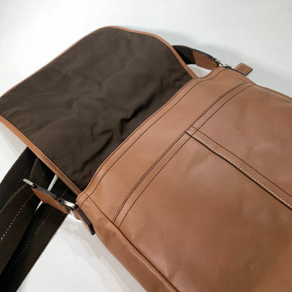 【中古品】【レディース】 COACH コーチ F70663 LEXINGTON LEATHER MAP BAG レザーショルダーバッグ ブランド カバン 180-260214-gm-25-fuz カラー：ブラウン 万代Net店