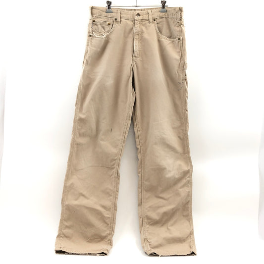 【現状渡し品】【メンズ】 CARHARTT カーハート LOOSE FIT CANVAS CARPENTER PANT B159GKH ルーズフィット キャンバス カーペンターパンツ ペインターパンツ ボトムス 157-261014-hn-08-fur サイズ：34×36 カラー：ベージュ 万代Net店
