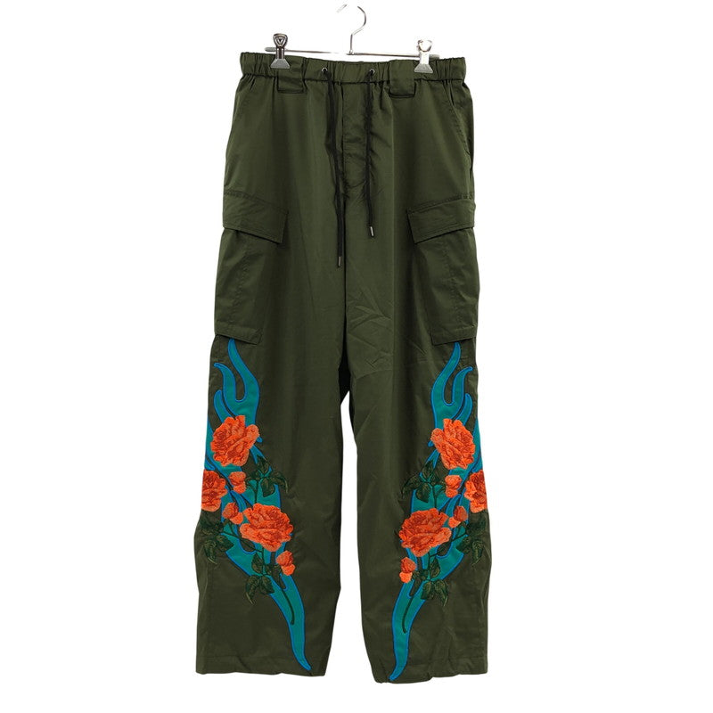 【中古品】【メンズ/レディース】 GALFY ガルフィー NYLON CARGO PANTS 103012 ナイロンカーゴパンツ 刺繡 ボトムス 153-260503-hn-02-fur サイズ：中型犬(L) カラー：オリーブ系 万代Net店