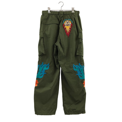 【中古品】【メンズ/レディース】 GALFY ガルフィー NYLON CARGO PANTS 103012 ナイロンカーゴパンツ 刺繡 ボトムス 153-260503-hn-02-fur サイズ：中型犬(L) カラー：オリーブ系 万代Net店