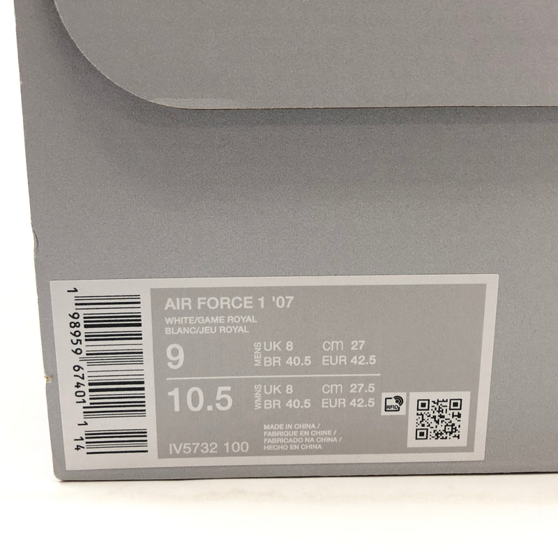 【中古品】【メンズ】 NIKE ナイキ AIR FORCE 1 LOW "GAME ROYAL" IV5732-100 エアフォース1 ロー ゲームロイヤル スニーカー シューズ 靴 160-261014-hn-10-fur サイズ：27.0cm US9 カラー：ホワイト/ブルー 万代Net店