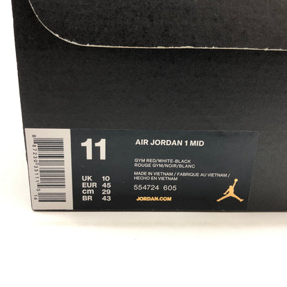 【中古美品】【メンズ】 NIKE ナイキ AIR JORDAN 1 MID "CHICAGO" 554724-605 エアジョーダン1 ミッド シカゴ スニーカー シューズ 靴 160-261014-hn-11-fur サイズ：29.0cm US11 カラー：レッド/ホワイト/ブラック 万代Net店
