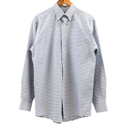 【中古品】【メンズ】 L.L.BEAN エルエルビーン L/S BD CHECK SHIRT ボタンダウン 長袖チェックシャツ カジュアルシャツ トップス 144-260503-hn-04-fur サイズ：15-33 カラー：ホワイト/ブルー系 万代Net店