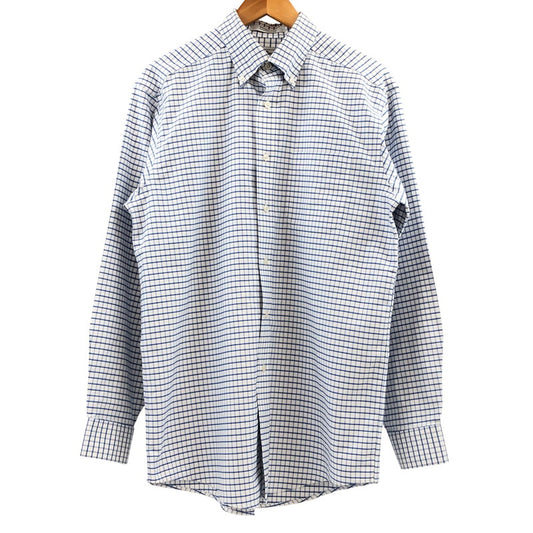 【中古品】【メンズ】 L.L.BEAN エルエルビーン L/S BD CHECK SHIRT ボタンダウン 長袖チェックシャツ カジュアルシャツ トップス 144-260503-hn-04-fur サイズ：15-33 カラー：ホワイト/ブルー系 万代Net店
