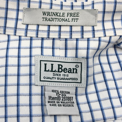 【中古品】【メンズ】 L.L.BEAN エルエルビーン L/S BD CHECK SHIRT ボタンダウン 長袖チェックシャツ カジュアルシャツ トップス 144-260503-hn-04-fur サイズ：15-33 カラー：ホワイト/ブルー系 万代Net店
