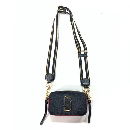 【中古品】【レディース】 MARC JACOBS マークジェイコブス THE SNAPSHOT DTM スナップショット ショルダーバッグ ブランド カバン 180-260214-gm-31-fuz カラー：ブラック レッド 万代Net店