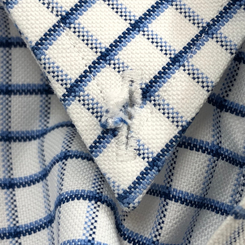 【中古品】【メンズ】 L.L.BEAN エルエルビーン L/S BD CHECK SHIRT ボタンダウン 長袖チェックシャツ カジュアルシャツ トップス 144-260503-hn-04-fur サイズ：15-33 カラー：ホワイト/ブルー系 万代Net店