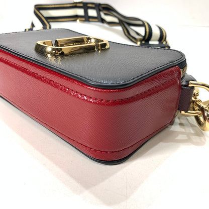 【中古品】【レディース】 MARC JACOBS マークジェイコブス THE SNAPSHOT DTM スナップショット ショルダーバッグ ブランド カバン 180-260214-gm-31-fuz カラー：ブラック レッド 万代Net店