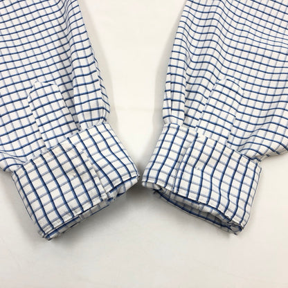 【中古品】【メンズ】 L.L.BEAN エルエルビーン L/S BD CHECK SHIRT ボタンダウン 長袖チェックシャツ カジュアルシャツ トップス 144-260503-hn-04-fur サイズ：15-33 カラー：ホワイト/ブルー系 万代Net店