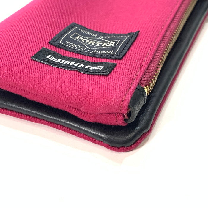 【中古品】【メンズ】 PORTER ポーター 長財布 ブランド ウォレット 200-260214-gm-32-fuz カラー：ワインレッド 万代Net店