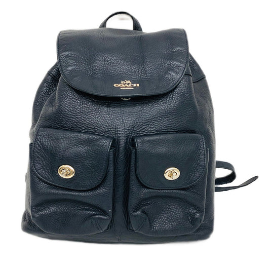 【ジャンク品】【レディース】 COACH コーチ 37410 ターンロック リュック レザー カバン 180-250107-hn-02-fur カラー：ネイビー 万代Net店