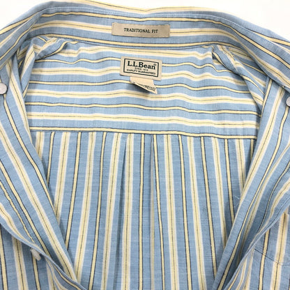 【中古品】【メンズ】 L.L.BEAN エルエルビーン L/S BD STRIPE SHIRT 500833 ボタンダウン 長袖ストライプシャツ カジュアルシャツ トップス 144-260503-hn-05-fur サイズ：M カラー：ブルー系 万代Net店