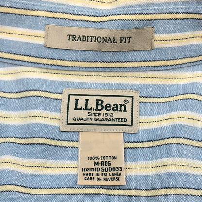 【中古品】【メンズ】 L.L.BEAN エルエルビーン L/S BD STRIPE SHIRT 500833 ボタンダウン 長袖ストライプシャツ カジュアルシャツ トップス 144-260503-hn-05-fur サイズ：M カラー：ブルー系 万代Net店