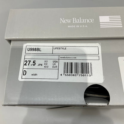 【中古品】【メンズ】 NEW BALANCE ニューバランス U998BL スニーカー 162-260429-SS-11-iwa サイズ：27.5cm カラー：ブラック 万代Net店