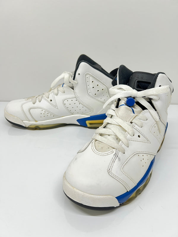 【中古品】【レディース】 NIKE ナイキ AIR JORDAN 6 RETRO BG SPORT BLUE 384665-107 エアジョーダン6 レトロ BG スポーツブルー スニーカー 靴 166-260822-YS-20-hon サイズ：24 カラー：ホワイト 万代Net店