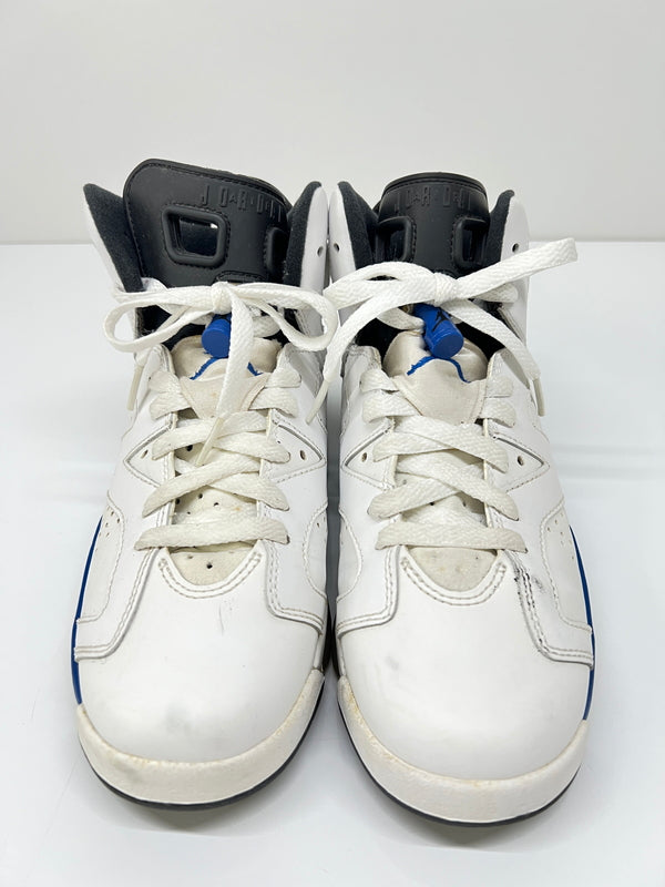 【中古品】【レディース】 NIKE ナイキ AIR JORDAN 6 RETRO BG SPORT BLUE 384665-107 エアジョーダン6 レトロ BG スポーツブルー スニーカー 靴 166-260822-YS-20-hon サイズ：24 カラー：ホワイト 万代Net店