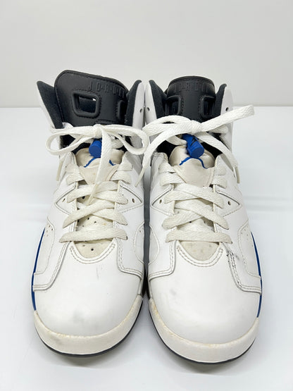 【中古品】【レディース】 NIKE ナイキ AIR JORDAN 6 RETRO BG SPORT BLUE 384665-107 エアジョーダン6 レトロ BG スポーツブルー スニーカー 靴 166-260822-YS-20-hon サイズ：24 カラー：ホワイト 万代Net店