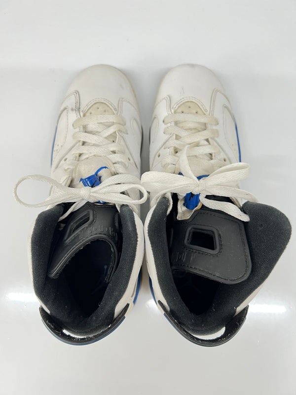 【中古品】【レディース】 NIKE ナイキ AIR JORDAN 6 RETRO BG SPORT BLUE 384665-107 エアジョーダン6 レトロ BG スポーツブルー スニーカー 靴 166-260822-YS-20-hon サイズ：24 カラー：ホワイト 万代Net店