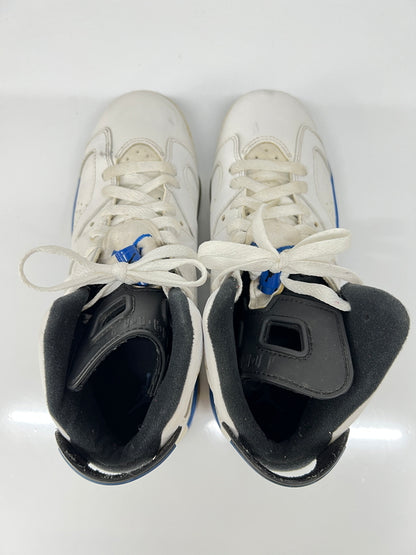 【中古品】【レディース】 NIKE ナイキ AIR JORDAN 6 RETRO BG SPORT BLUE 384665-107 エアジョーダン6 レトロ BG スポーツブルー スニーカー 靴 166-260822-YS-20-hon サイズ：24 カラー：ホワイト 万代Net店