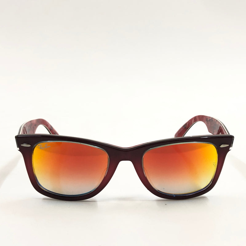 【中古品】【メンズ/レディース】 RAY-BAN レイバン ORIGINAL WAYFARER CLASSIC SUNGLASSES RB2140-F 1200 オリジナル ウェイファーラー クラシック サングラス アイウェア 203-260722-hn-04-fur サイズ：52ロ22 150 カラー：バーガンディ / ピンク 万代Net店