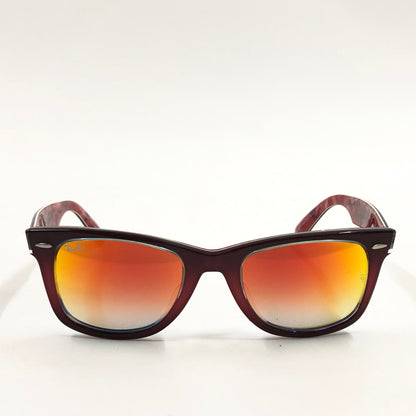 【中古品】【メンズ/レディース】 RAY-BAN レイバン ORIGINAL WAYFARER CLASSIC SUNGLASSES RB2140-F 1200 オリジナル ウェイファーラー クラシック サングラス アイウェア 203-260722-hn-04-fur サイズ：52ロ22 150 カラー：バーガンディ / ピンク 万代Net店
