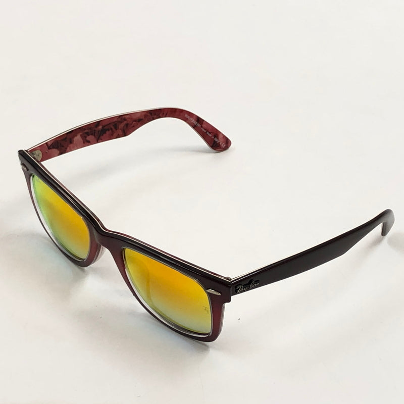 【中古品】【メンズ/レディース】 RAY-BAN レイバン ORIGINAL WAYFARER CLASSIC SUNGLASSES RB2140-F 1200 オリジナル ウェイファーラー クラシック サングラス アイウェア 203-260722-hn-04-fur サイズ：52ロ22 150 カラー：バーガンディ / ピンク 万代Net店