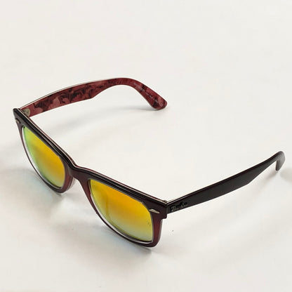 【中古品】【メンズ/レディース】 RAY-BAN レイバン ORIGINAL WAYFARER CLASSIC SUNGLASSES RB2140-F 1200 オリジナル ウェイファーラー クラシック サングラス アイウェア 203-260722-hn-04-fur サイズ：52ロ22 150 カラー：バーガンディ / ピンク 万代Net店