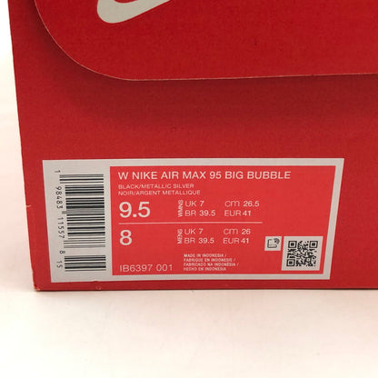 【中古美品】【メンズ】 NIKE ナイキ WOMEN’S AIR MAX 95 OG BIG BUBBLE IB6397-001 ウィメンズ エアマックス95 OG ビッグバブル スニーカー シューズ 靴 160-260504-hn-03-fur サイズ：26.5cm US9.5 カラー：ブラック 万代Net店