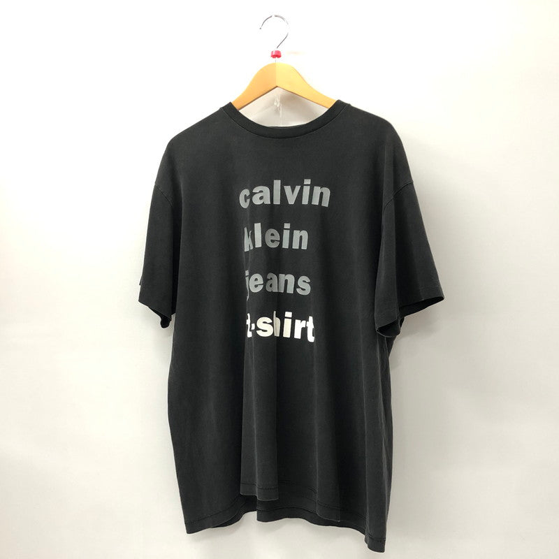 【中古品】【メンズ】 1191 カルバンクライン CALVIN KLEIN 90`S LOGO TEE ロゴ Tシャツ トップス 145-240807-rk-1-tei サイズ：L-XL カラー：ブラック 万代Net店