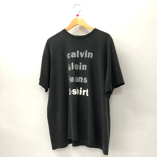 【中古品】【メンズ】 1191 カルバンクライン CALVIN KLEIN 90`S LOGO TEE ロゴ Tシャツ トップス 145-240807-rk-1-tei サイズ：L-XL カラー：ブラック 万代Net店