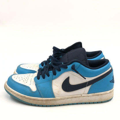 【現状渡し品】【メンズ】 NIKE ナイキ AIR JORDAN 1 LOW "UNIVERSITY BLUE" 553558-144 エアジョーダン1 ロー ユニバーシティ ブルー スニーカー シューズ 靴 160-260722-hn-07-fur サイズ：27.0cm US9 カラー：ブルー/ホワイト/ブラック 万代Net店