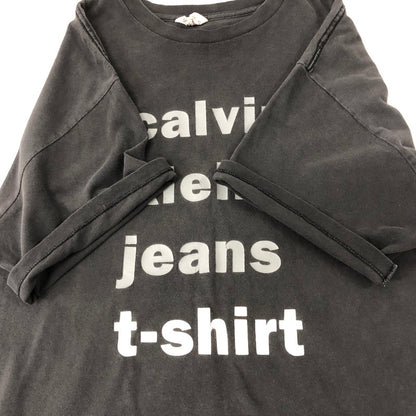 【中古品】【メンズ】 1191 カルバンクライン CALVIN KLEIN 90`S LOGO TEE ロゴ Tシャツ トップス 145-240807-rk-1-tei サイズ：L-XL カラー：ブラック 万代Net店