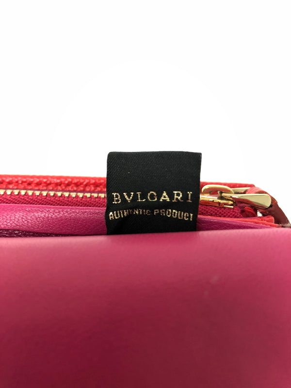 【中古品】【レディース】 BVLGARI ブルガリ CONTINENTAL WALLET 288176 コンチネンタルウォレット ロゴクリップ 二つ折り長財布 ブルガリ・ブルガリ 181-260607-SH-18-hon カラー：コーラルレッド 万代Net店