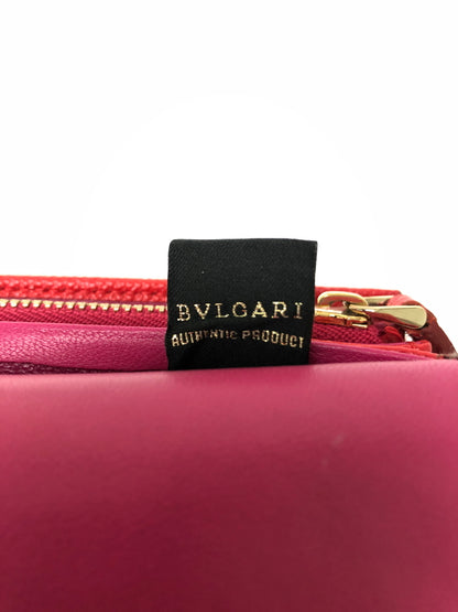 【中古品】【レディース】 BVLGARI ブルガリ CONTINENTAL WALLET 288176 コンチネンタルウォレット ロゴクリップ 二つ折り長財布 ブルガリ・ブルガリ 181-260607-SH-18-hon カラー：コーラルレッド 万代Net店