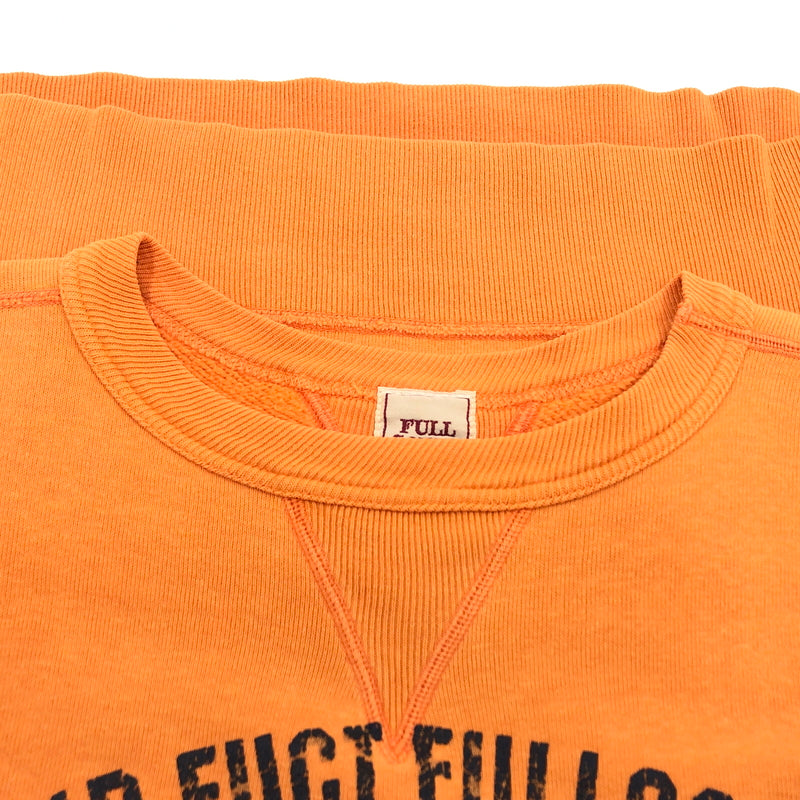 【中古品】【メンズ】 FULLCOUNT フルカウント "FIND FUCT FULLCOUNT" SWEATSHIRT 両Vガセット スウェットシャツ トレーナー 長袖 トップス 145-261015-hn-02-fur サイズ：38 カラー：オレンジ 万代Net店