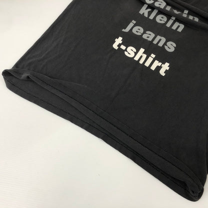 【中古品】【メンズ】 1191 カルバンクライン CALVIN KLEIN 90`S LOGO TEE ロゴ Tシャツ トップス 145-240807-rk-1-tei サイズ：L-XL カラー：ブラック 万代Net店
