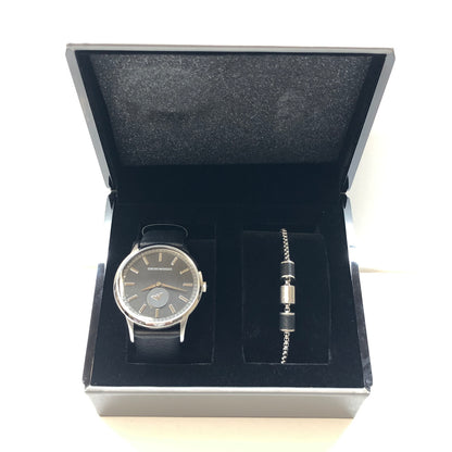 【ジャンク品】【メンズ】 Emporio Armani エンポリオ・アルマーニ AR80039 腕時計 ブレスレット 197-231111-197-231111-hs-2-tom-tom カラー：ブラック クオーツ ブラック文字盤 万代Net店