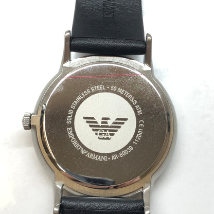 【ジャンク品】【メンズ】 Emporio Armani エンポリオ・アルマーニ AR80039 腕時計 ブレスレット 197-231111-197-231111-hs-2-tom-tom カラー：ブラック クオーツ ブラック文字盤 万代Net店