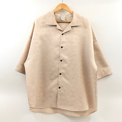 【中古品】【メンズ】 CASPER JOHN キャスパージョン S/S SHIRT CJACI012002 総柄 半袖シャツ カジュアルシャツ トップス 147-260722-hn-08-fur サイズ：M カラー：ベージュ系 万代Net店