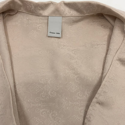 【中古品】【メンズ】 CASPER JOHN キャスパージョン S/S SHIRT CJACI012002 総柄 半袖シャツ カジュアルシャツ トップス 147-260722-hn-08-fur サイズ：M カラー：ベージュ系 万代Net店