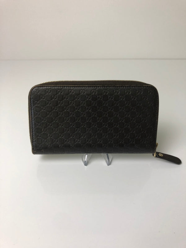 【中古品】【メンズ/レディース】 GUCCI グッチ マイクログッチシマ ラウンドファスナー ロングウォレット 449391 長財布 181-260607-SH-16-hon カラー：ブラウン 万代Net店