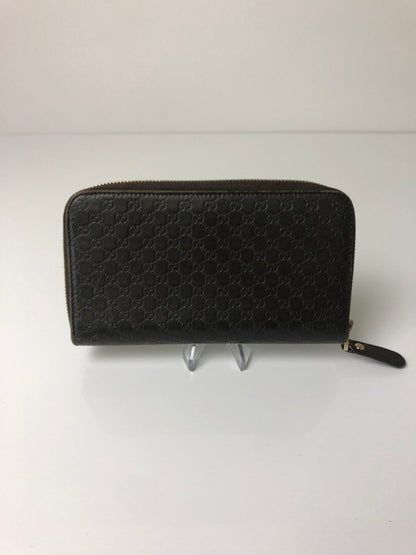【中古品】【メンズ/レディース】 GUCCI グッチ マイクログッチシマ ラウンドファスナー ロングウォレット 449391 長財布 181-260607-SH-16-hon カラー：ブラウン 万代Net店