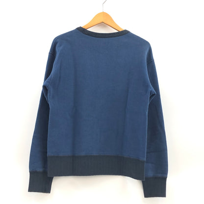 【現状渡し品】【メンズ】 THE FLAT HEAD ザフラットヘッド "EASTERN TRADITIONAL" SWEATSHIRT スウェットシャツ トレーナー 長袖 トップス 145-261015-hn-04-fur サイズ：38 カラー：ネイビー 万代Net店