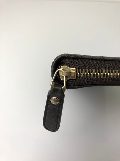 【中古品】【メンズ/レディース】 GUCCI グッチ マイクログッチシマ ラウンドファスナー ロングウォレット 449391 長財布 181-260607-SH-16-hon カラー：ブラウン 万代Net店