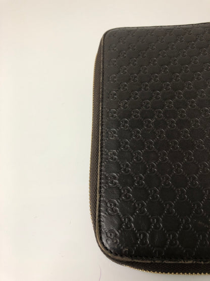 【中古品】【メンズ/レディース】 GUCCI グッチ マイクログッチシマ ラウンドファスナー ロングウォレット 449391 長財布 181-260607-SH-16-hon カラー：ブラウン 万代Net店