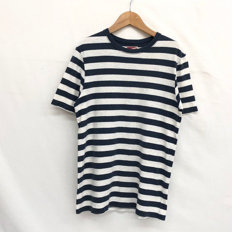 【現状渡し品】【メンズ】 The REAL McCOY'S ザリアルマッコイズ S/S Tee ショートスリーブ Tシャツ 半袖 トップス 145-250525-hn-03-fur サイズ：38 カラー：ネイビー/ホワイト 万代Net店